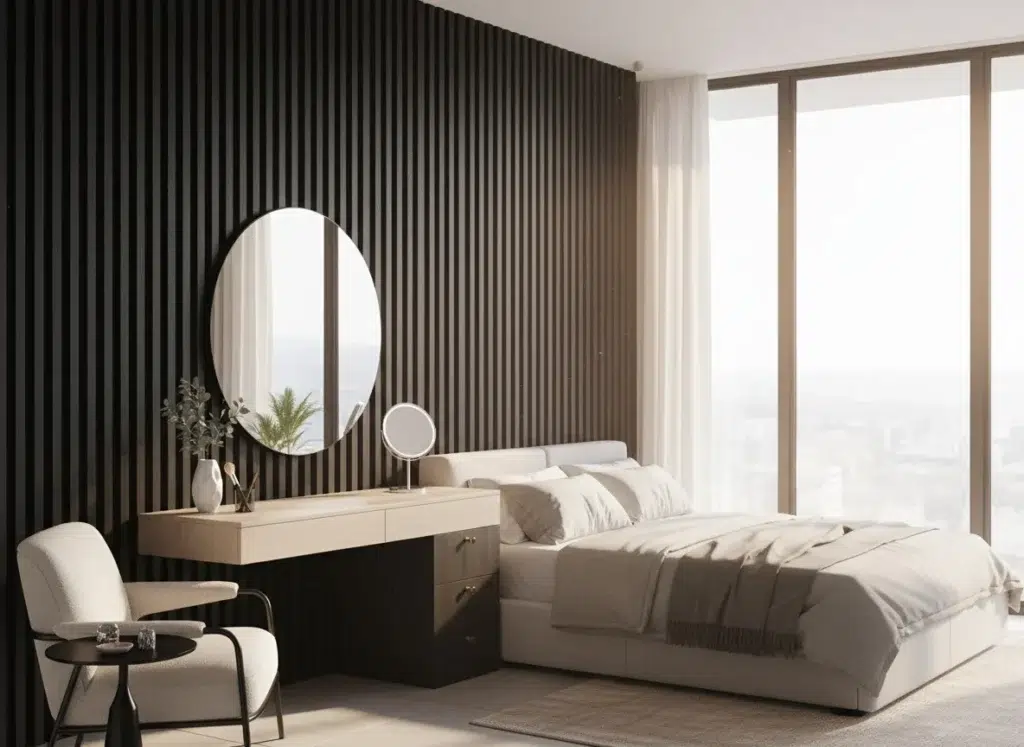 Upper-Edge-WPC-3D-Slat-Wall-Cladding-2400mm-x-160mm-x-24mm-Black-Alpin